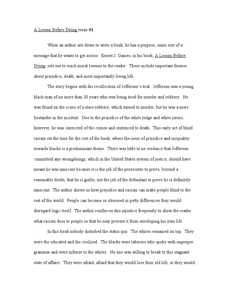 a lesson before dying essay conclusion what lesson did grant learn in a lesson before dying